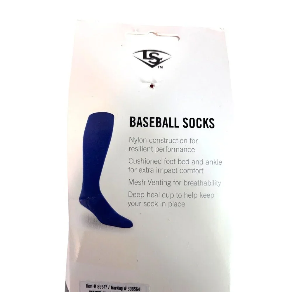 Louisville Slugger Youth Red Baseball Performance Knee-High‎ Socks 2 Pair Nylon